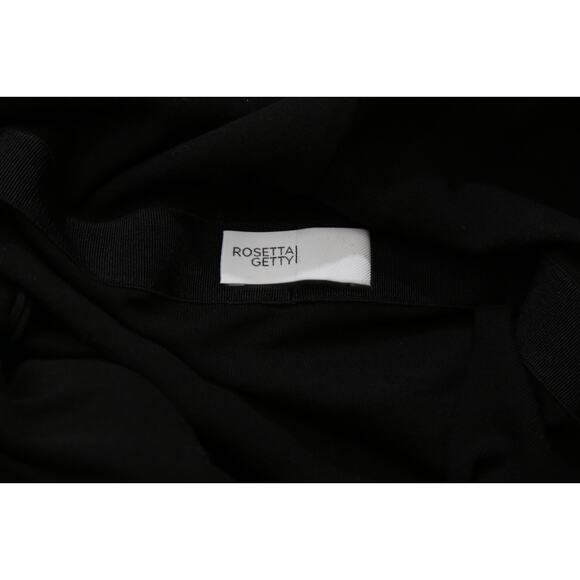 ROSETTA GETTY T-Shirt Black Cotton Off Shoulder Long Sleeve Stretch Size S - Picture 13 of 14